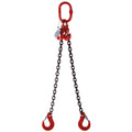 2.1 Tonne 1m Chainsling 2 legs, latch hook with shorteners