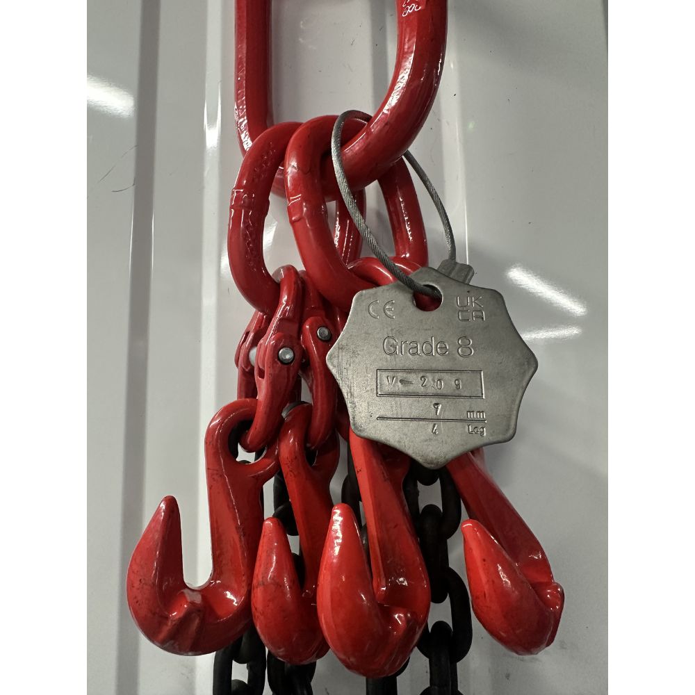 3.15 Tonne Chainsling 4 legs, latch hook with shorteners