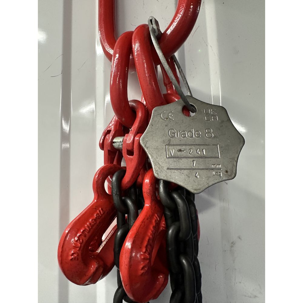 3.15 Tonne Chainsling 4 legs, safety hook with shorteners