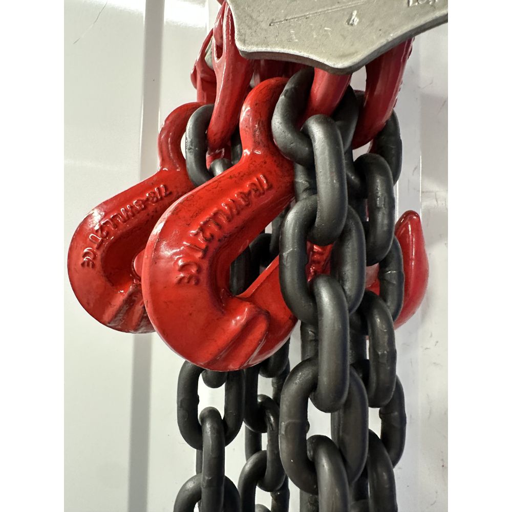 3.15 Tonne Chainsling 4 legs, safety hook with shorteners