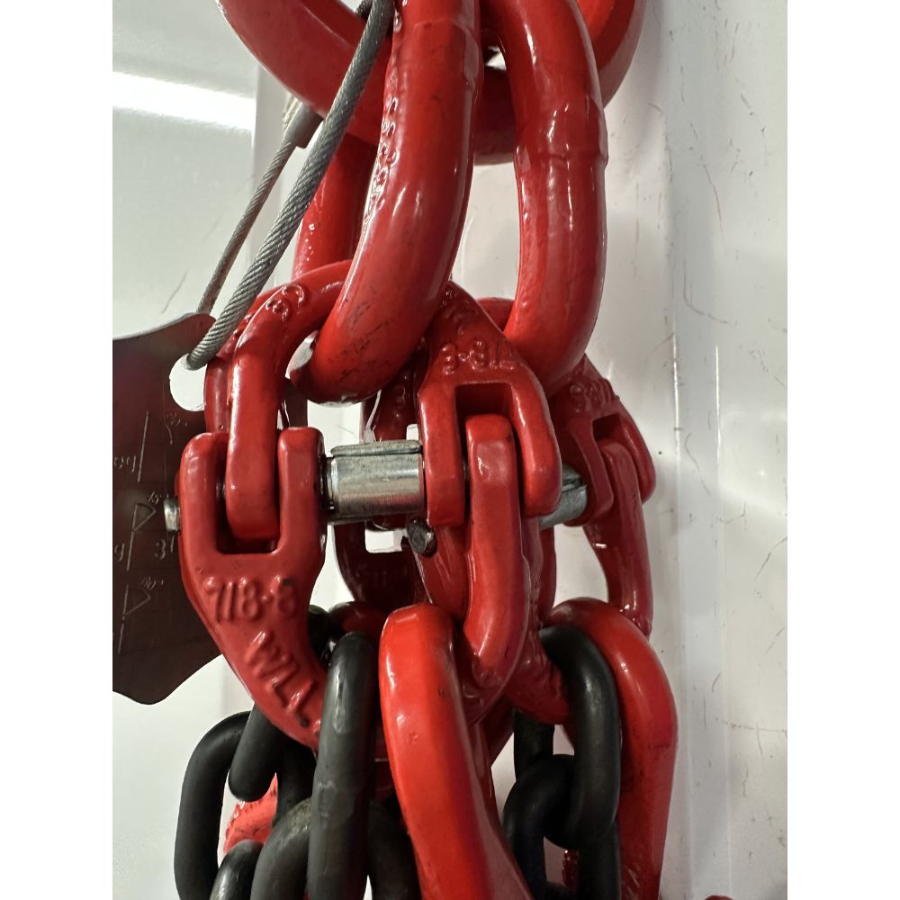 3.15 Tonne Chainsling 4 legs, safety hook with shorteners