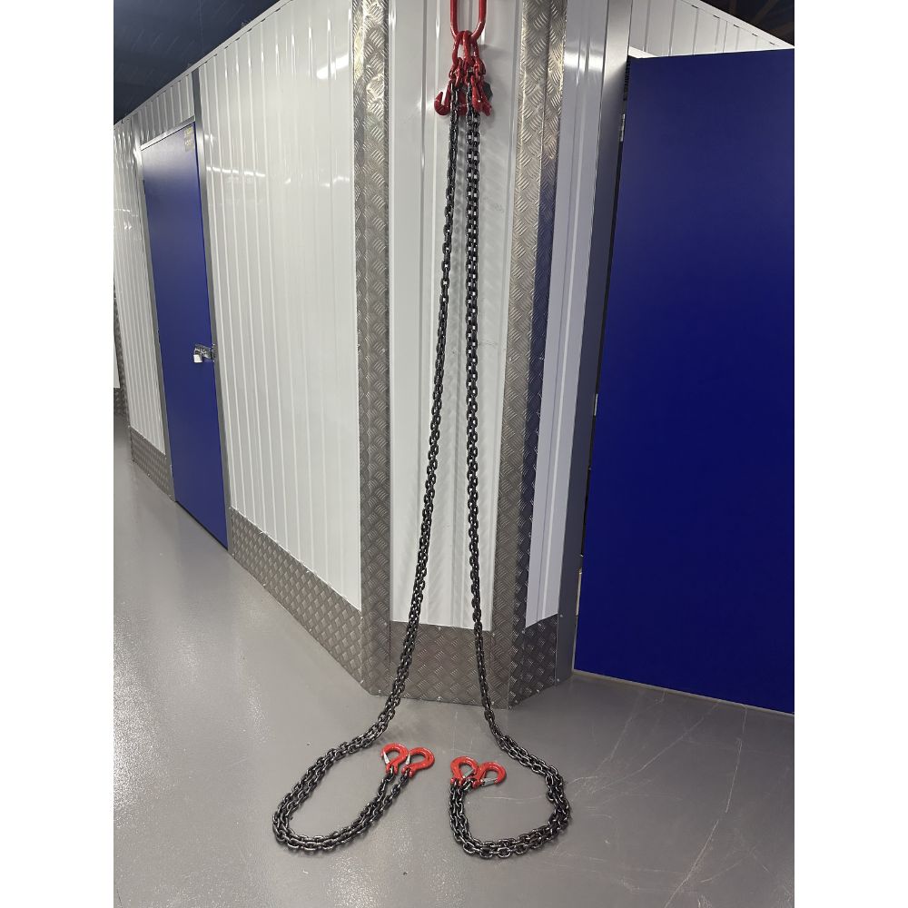 4.25 Tonne Chainsling 4 legs, latch hook with shorteners