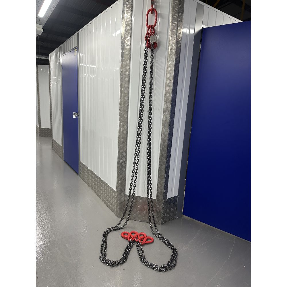 4.25 Tonne Chainsling 4 legs,  Safety hook with shorteners