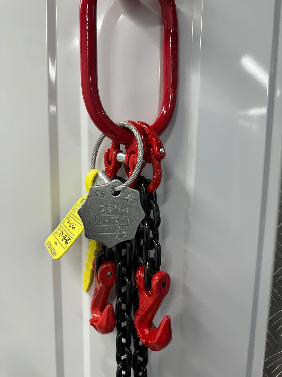 1mtr x 2 leg 7mm Lifting Chain Sling 2.12 tonne with Shortners and Loler Cert