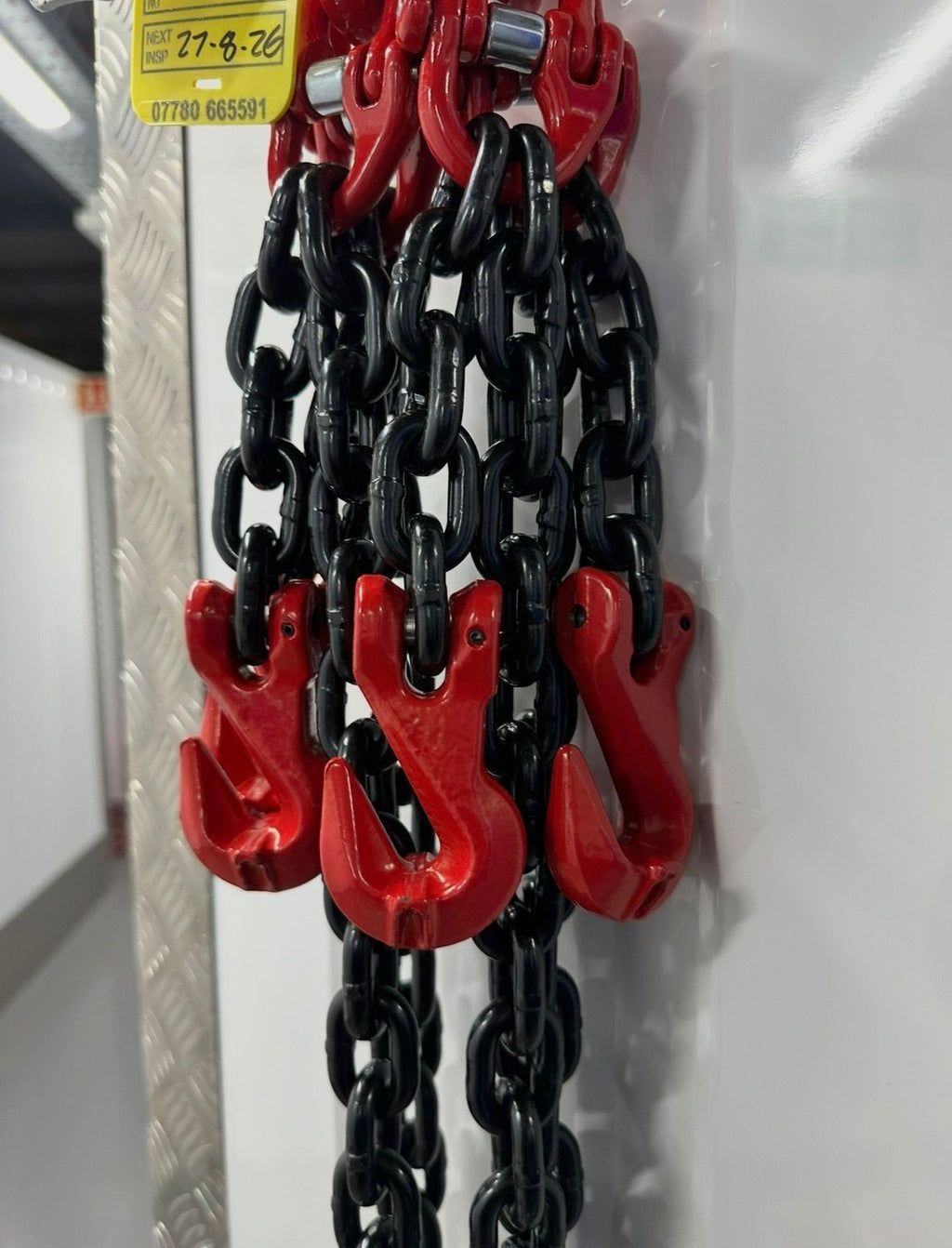 1mtr x4 leg 7mm Lifting Chain Sling 3.15 tonne with Shortners and Loler cert