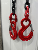 2mtr x 2 leg 7mm Lifting Chain Sling 2.12 tonne with Shortners and Loler cert