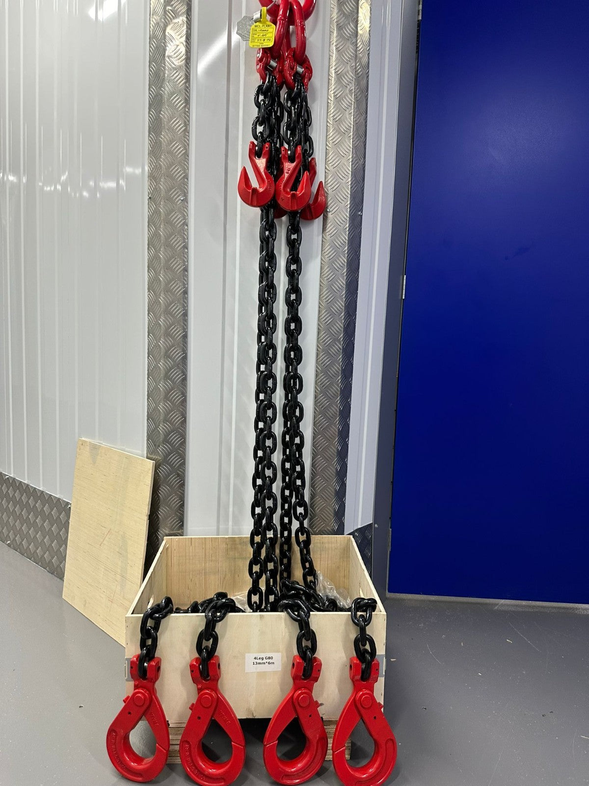 6mtr x4 leg G80 13mm Lifting Chain Sling 11.2 ton with Shortners and Loler cert