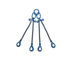 5.3 Tonne Grade 100 4m Chainsling 4 legs, safety hook with shorteners