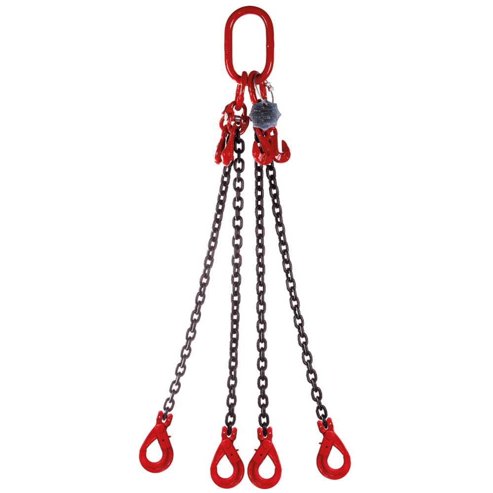 11.2 Tonne 6m Chainsling 4 legs, safety hook with shorteners